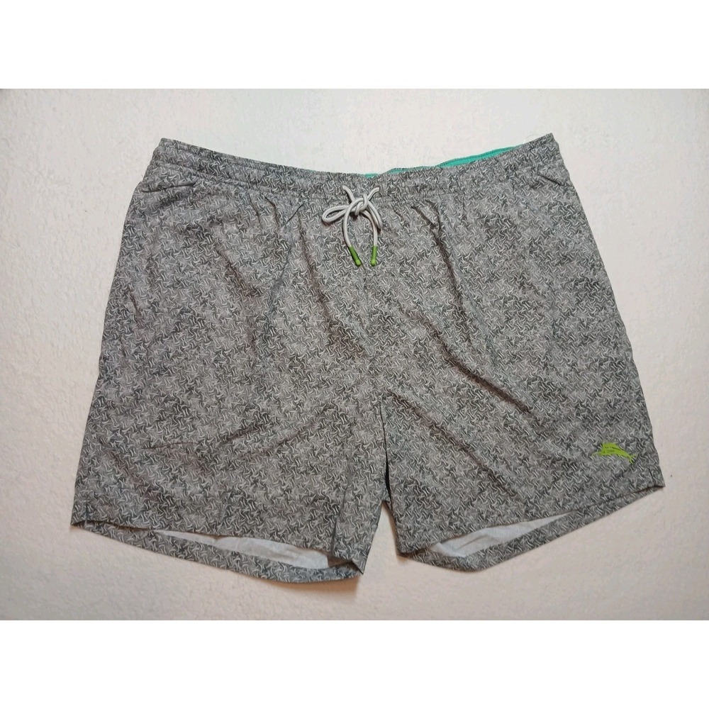 Tommy Bahama Men's Naples Crescent Wave Swim Trunks Size 2XLB‎ Shadow NWT